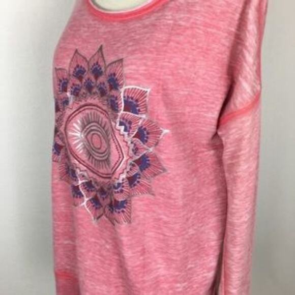 Lucky Lotus Pink Eye Graphic Sweatshirt  Top Small - Picture 3 of 7